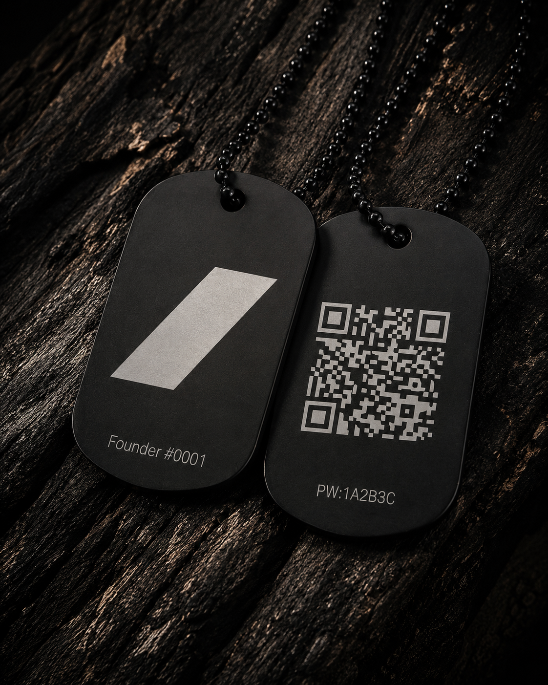 IZNM ID TAG 表面と裏面